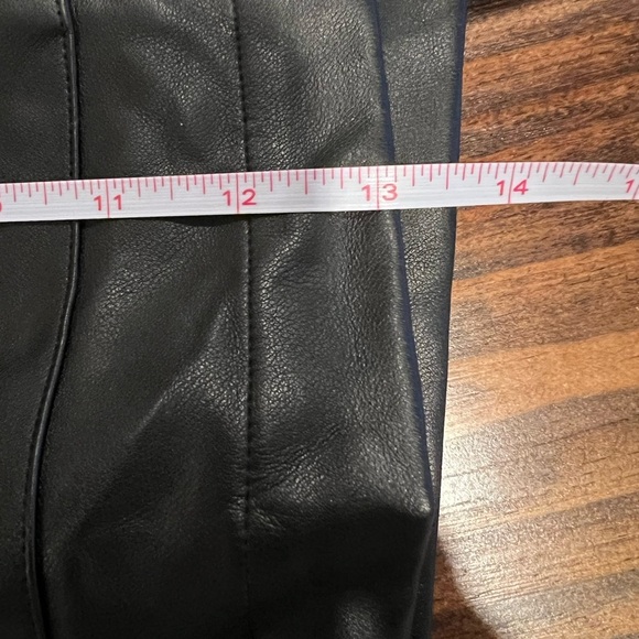 VICI paper bag faux leather shorts size small, tie waist, EUC, see photos - Picture 6 of 8